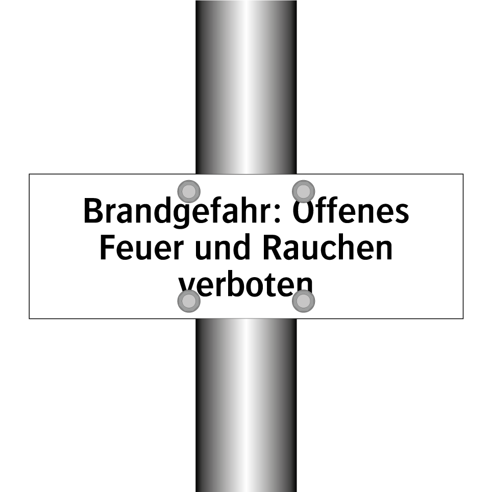 Brandgefahr: Offenes Feuer und Rauchen verboten