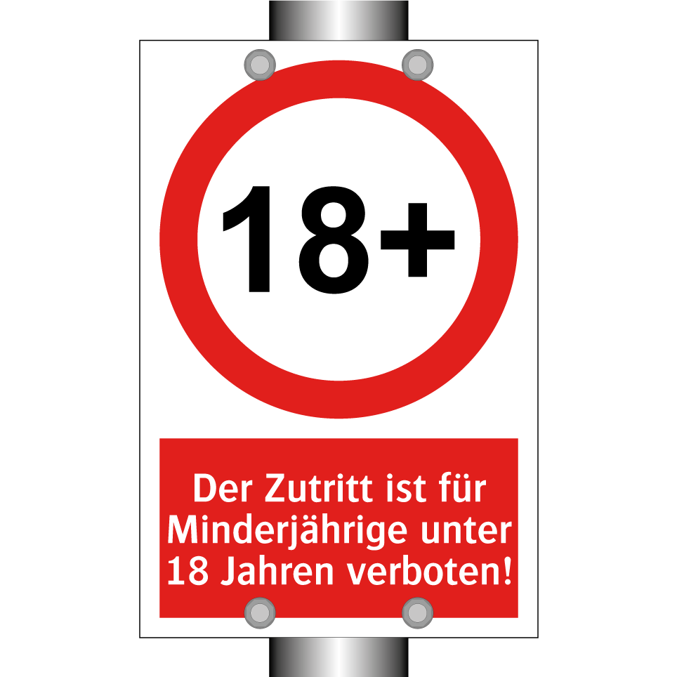 Der Zutritt ist für Minderjährige unter 18 Jahren verboten!