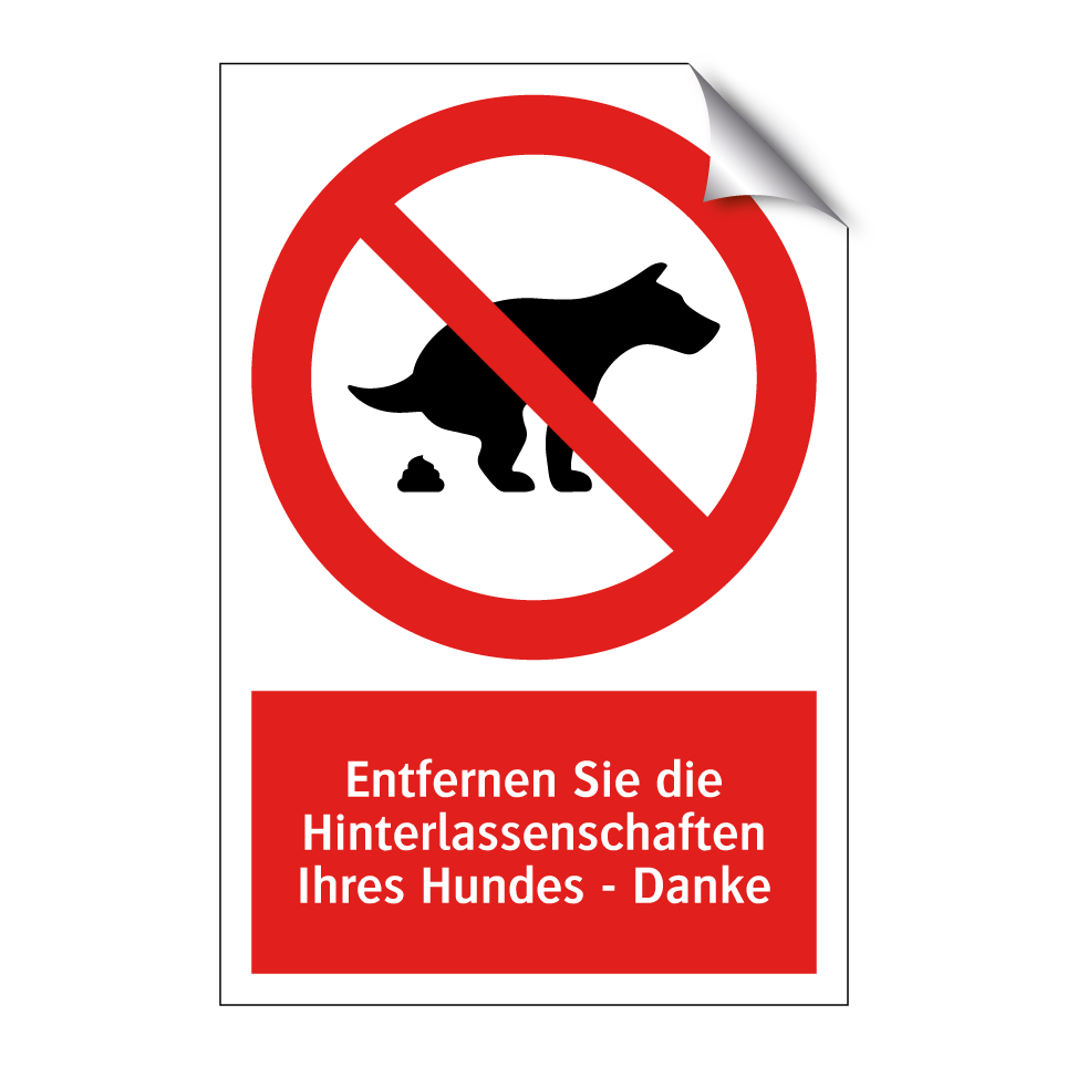 Entfernen Sie die Hinterlassenschaften Ihres Hundes - Danke