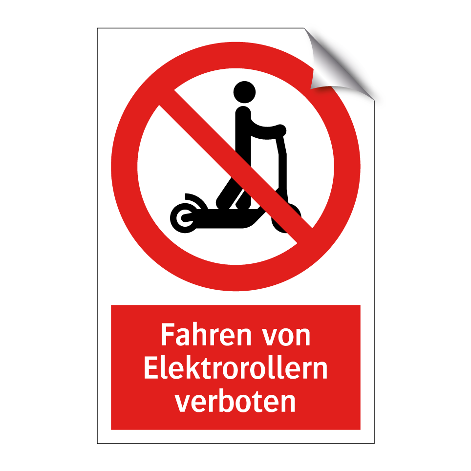 Fahren von Elektrorollern verboten