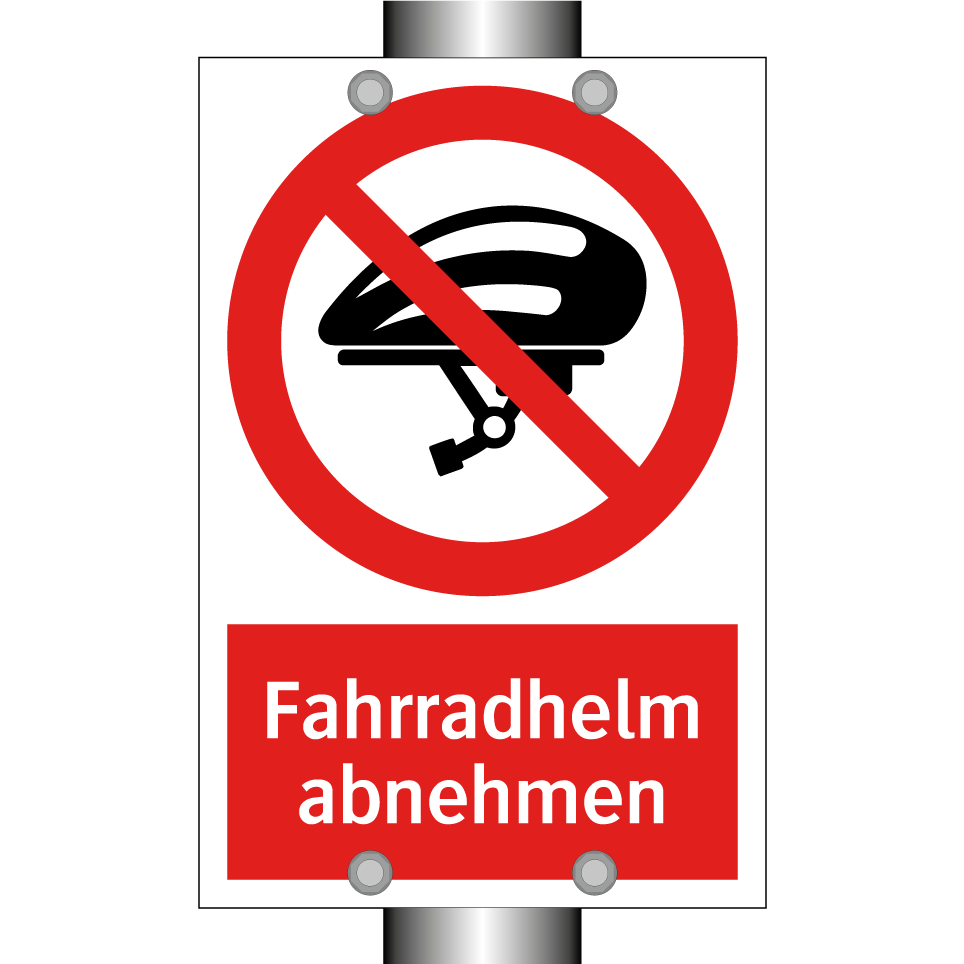 Fahrradhelm abnehmen