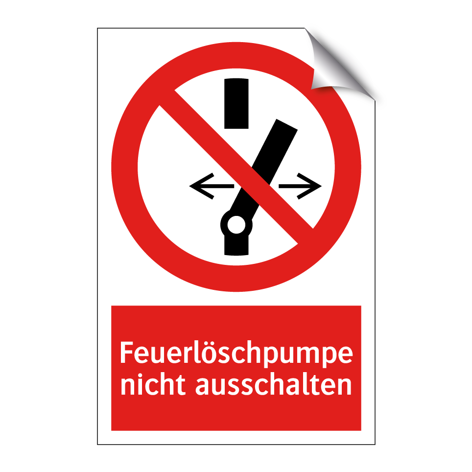 Feuerlöschpumpe nicht ausschalten