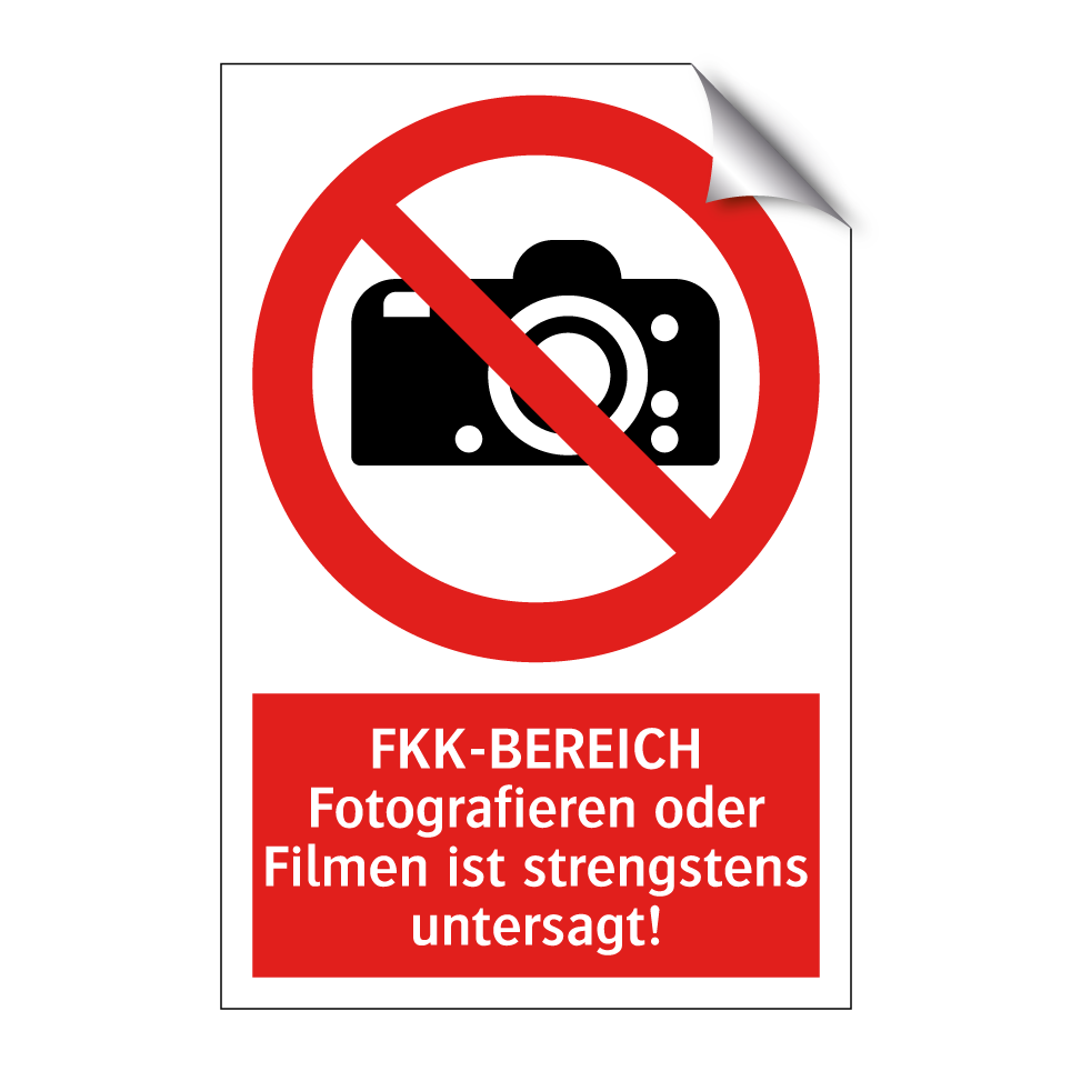 FKK-BEREICH Fotografieren oder Filmen ist strengstens untersagt!