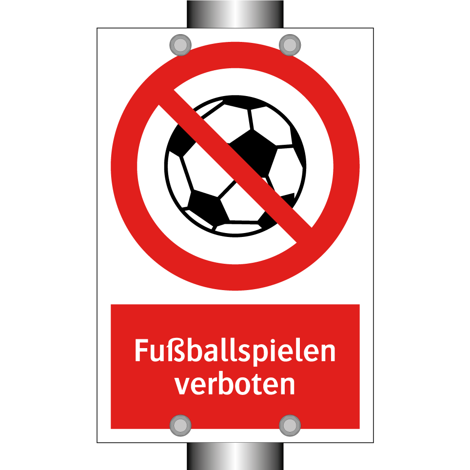 Fußballspielen verboten