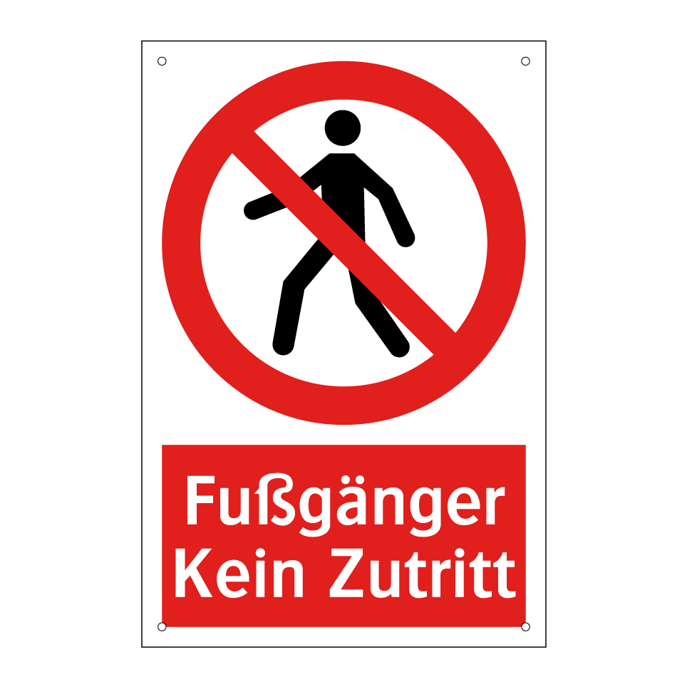 Fußgänger Kein Zutritt