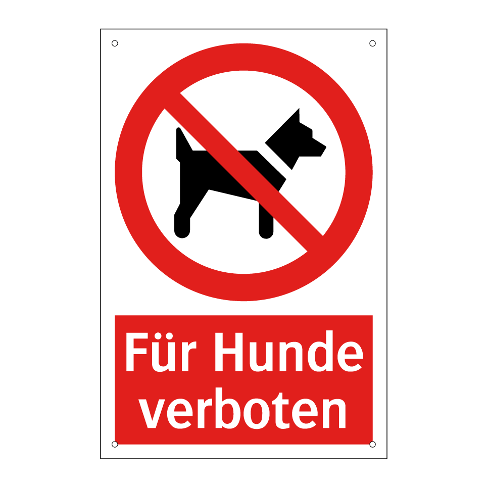 Für Hunde verboten