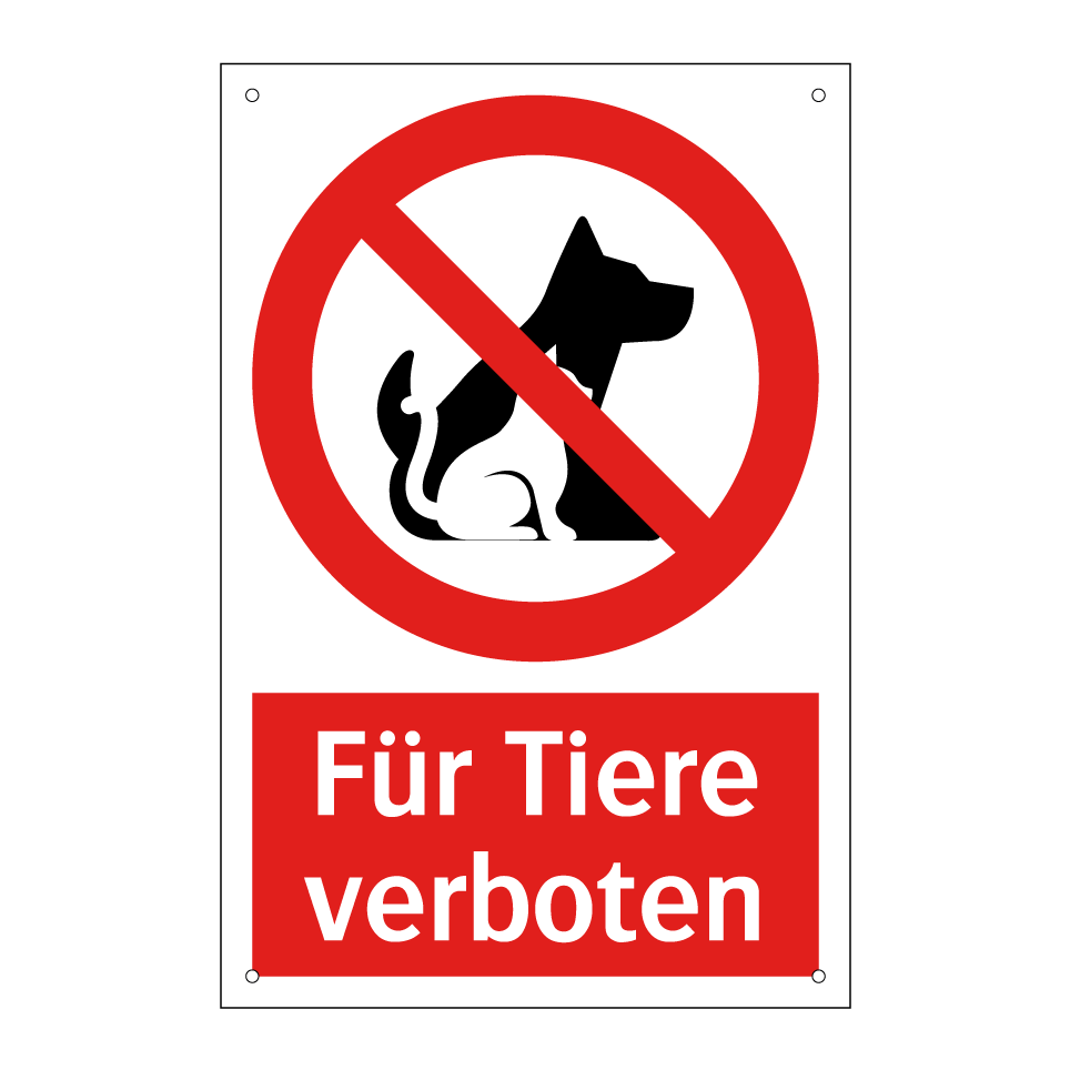 Für Tiere verboten