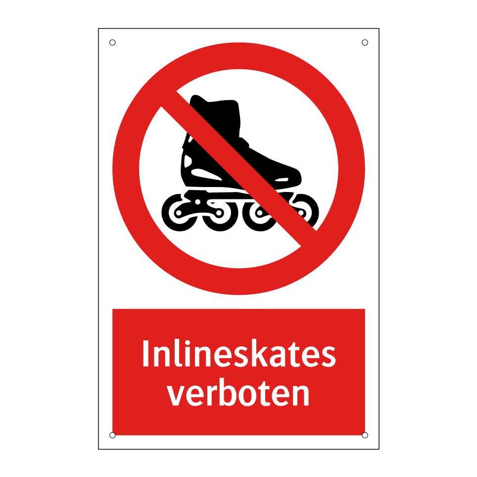 Inlineskates verboten