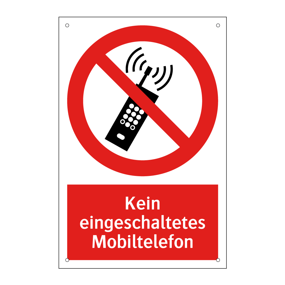 Kein eingeschaltetes Mobiltelefon