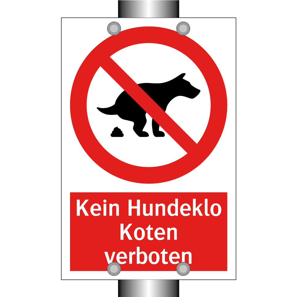 Kein Hundeklo Koten verboten