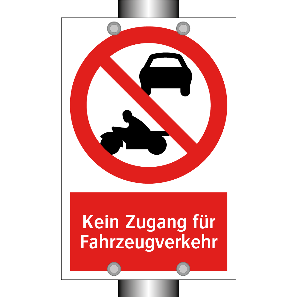 Kein Zugang für Fahrzeugverkehr