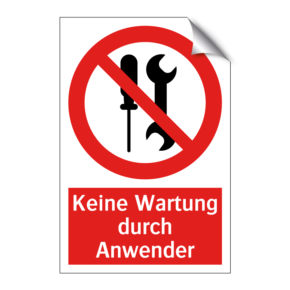 Keine Wartung durch Anwender