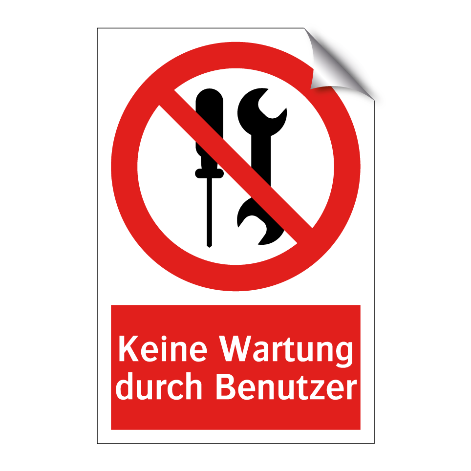 Keine Wartung durch Benutzer