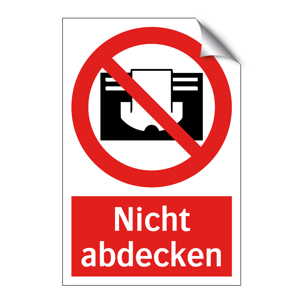 Nicht abdecken