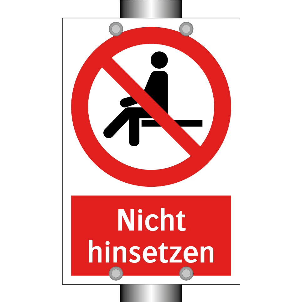 Nicht hinsetzen