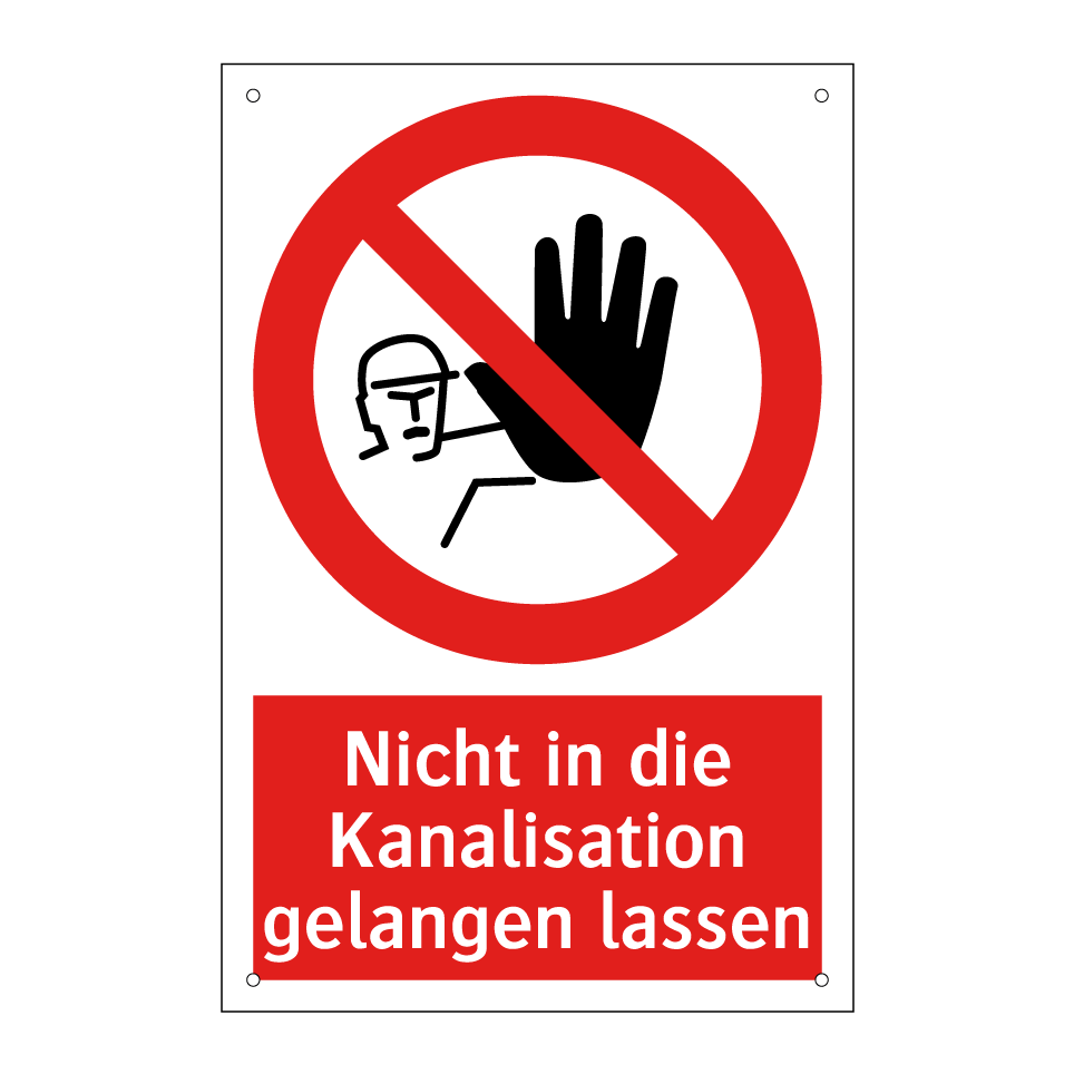 Nicht in die Kanalisation gelangen lassen