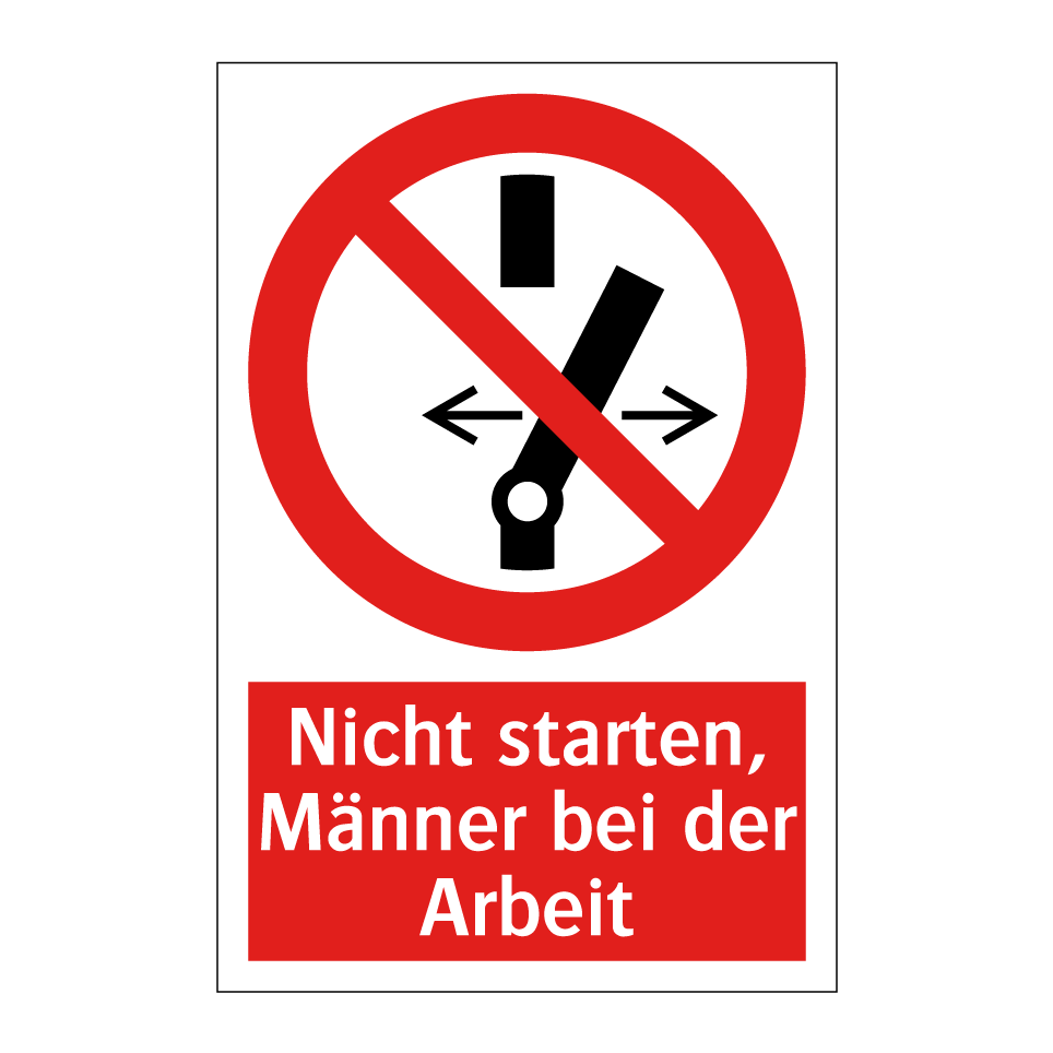 Nicht starten, Männer bei der Arbeit