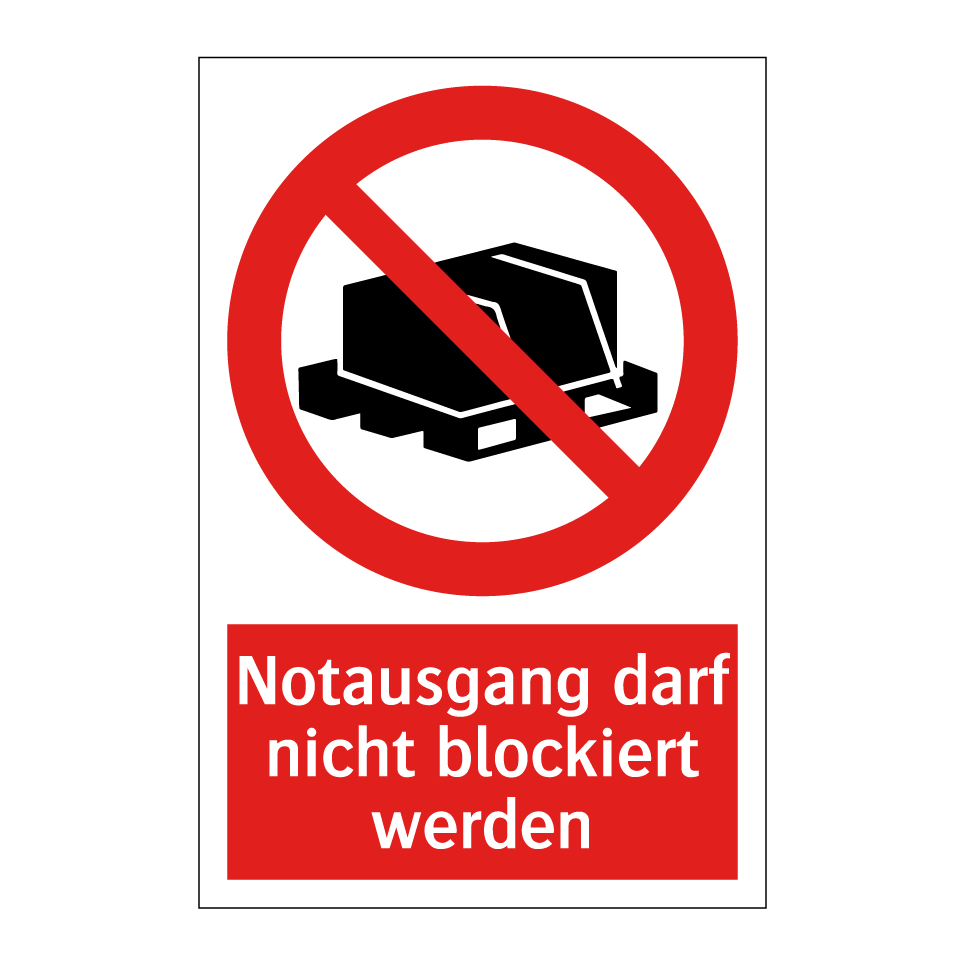 Notausgang darf nicht blockiert werden