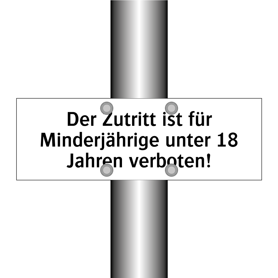 Der Zutritt ist für Minderjährige unter 18 Jahren verboten!
