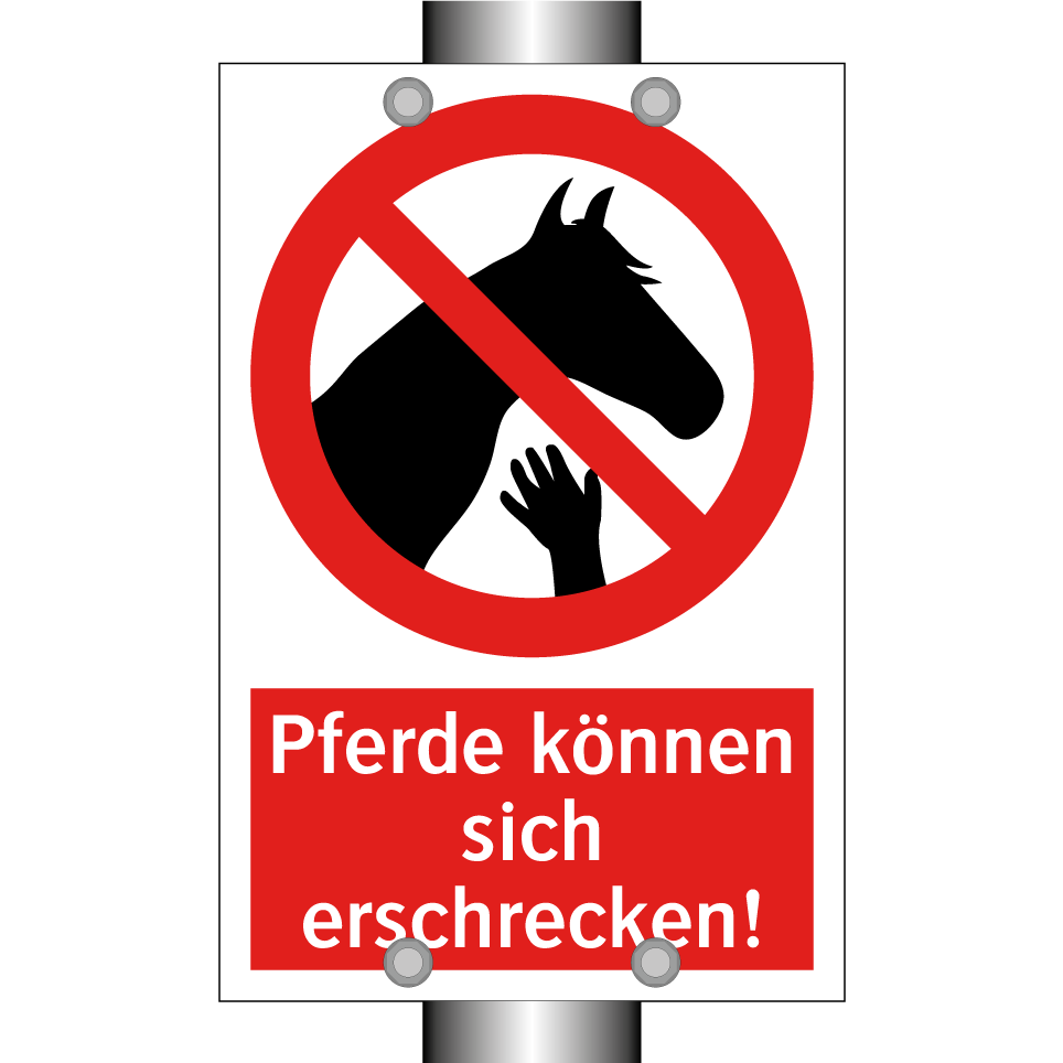 Pferde können sich erschrecken!
