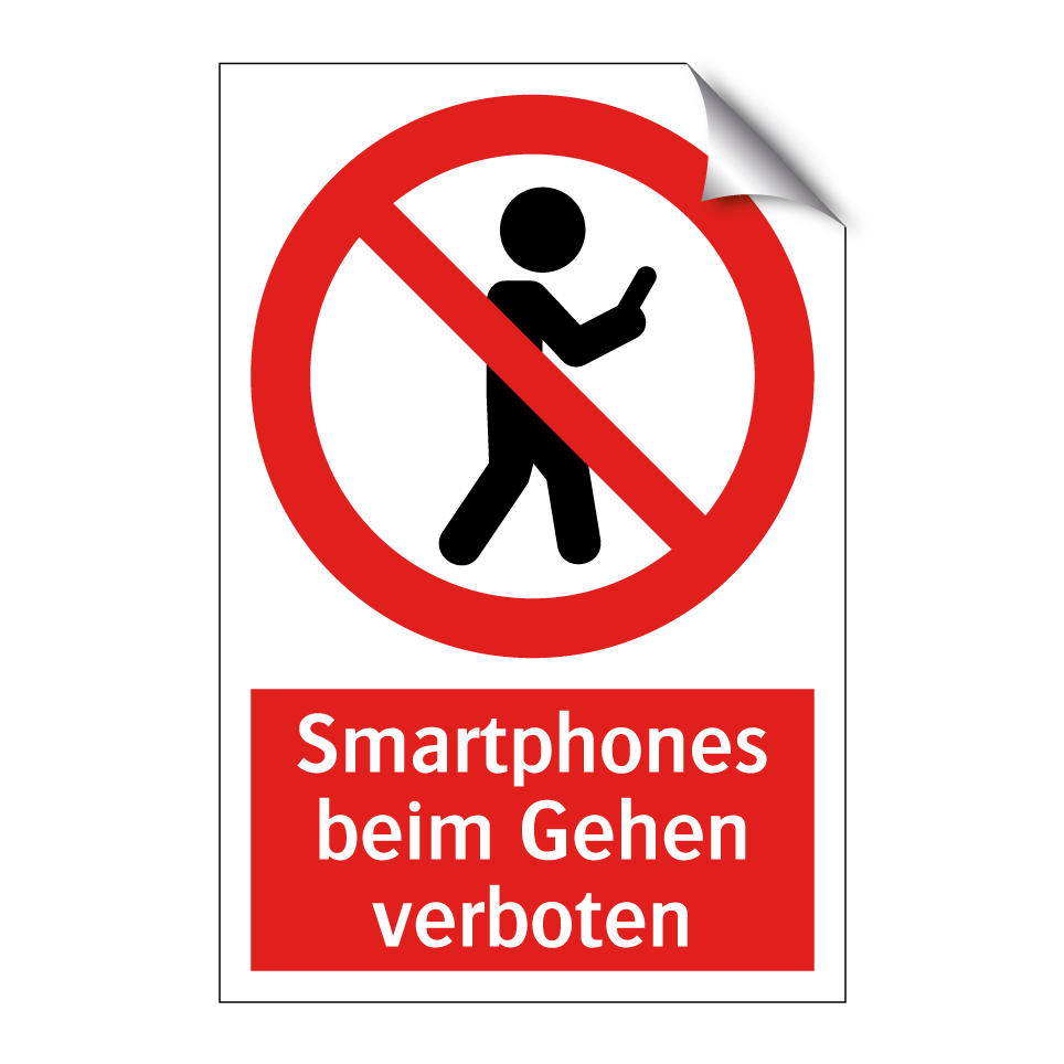 Smartphones beim Gehen verboten