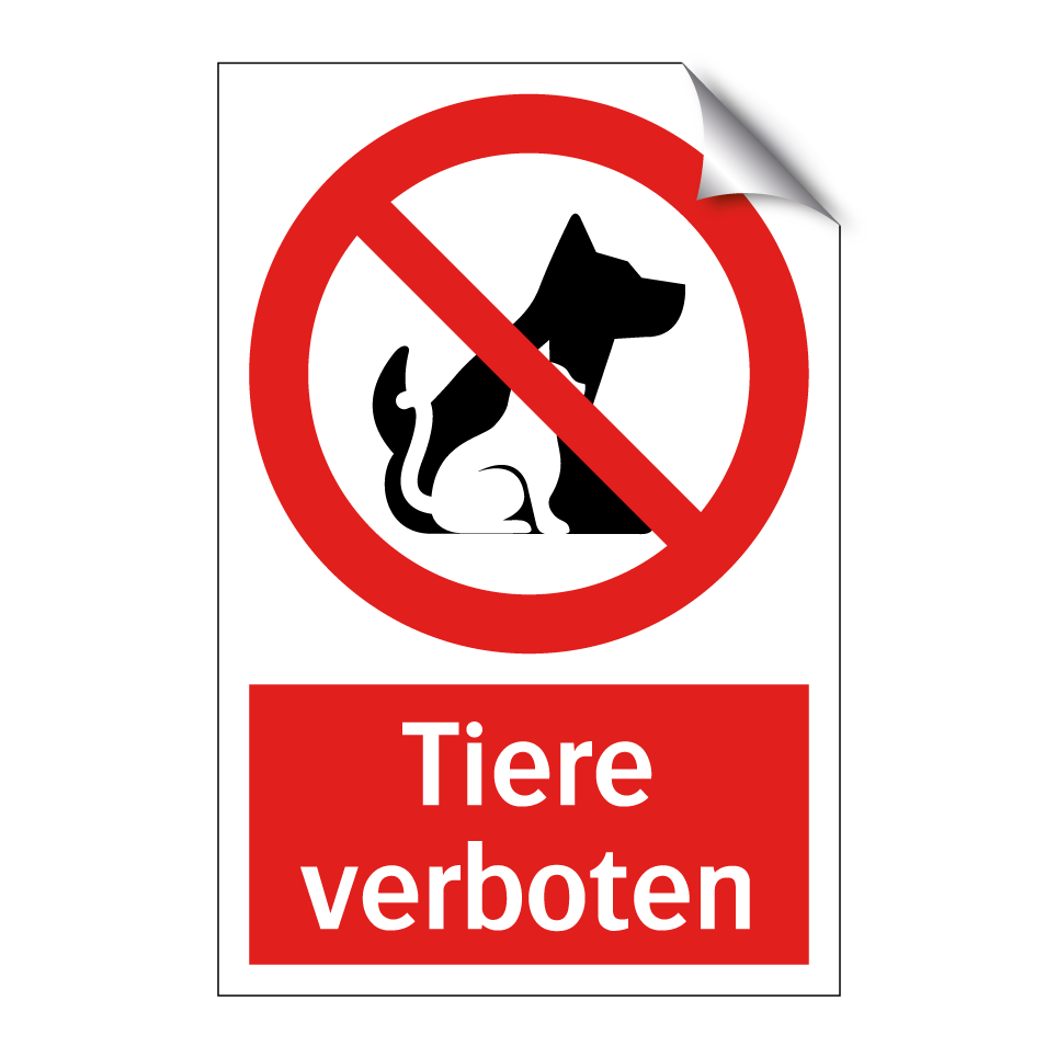 Tiere verboten