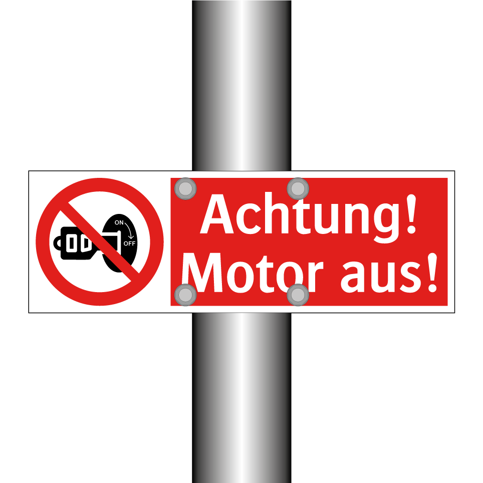 Achtung! Motor aus!