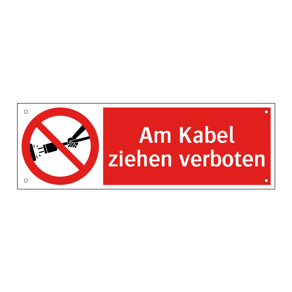 Am Kabel ziehen verboten