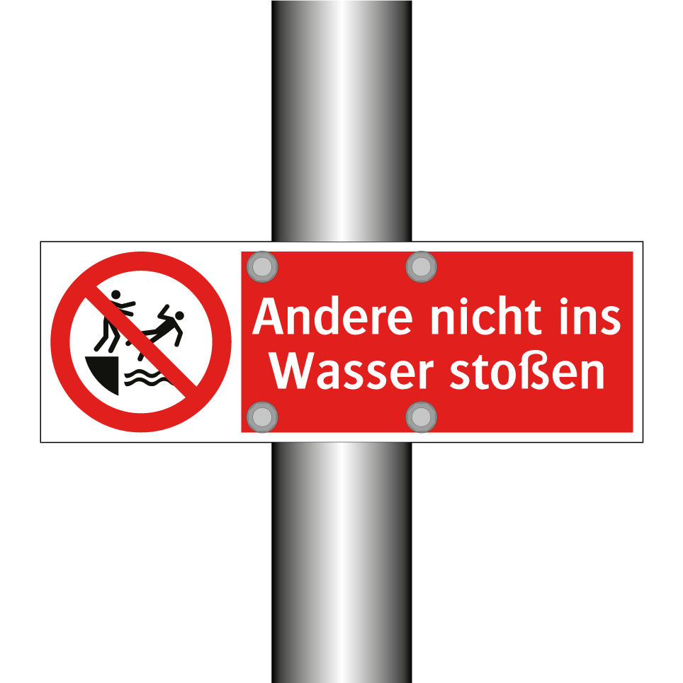 Andere nicht ins Wasser stoßen