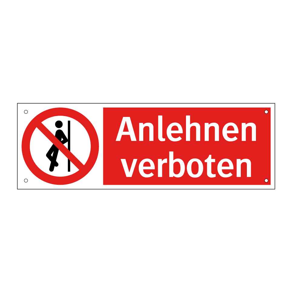 Anlehnen verboten