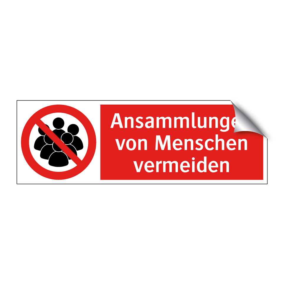 Ansammlungen von Menschen vermeiden