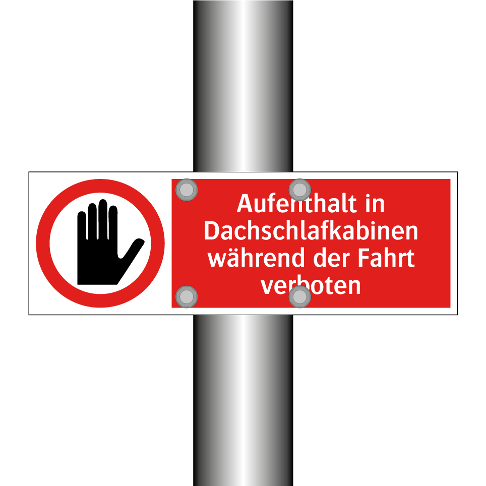 Aufenthalt in Dachschlafkabinen während der Fahrt verboten