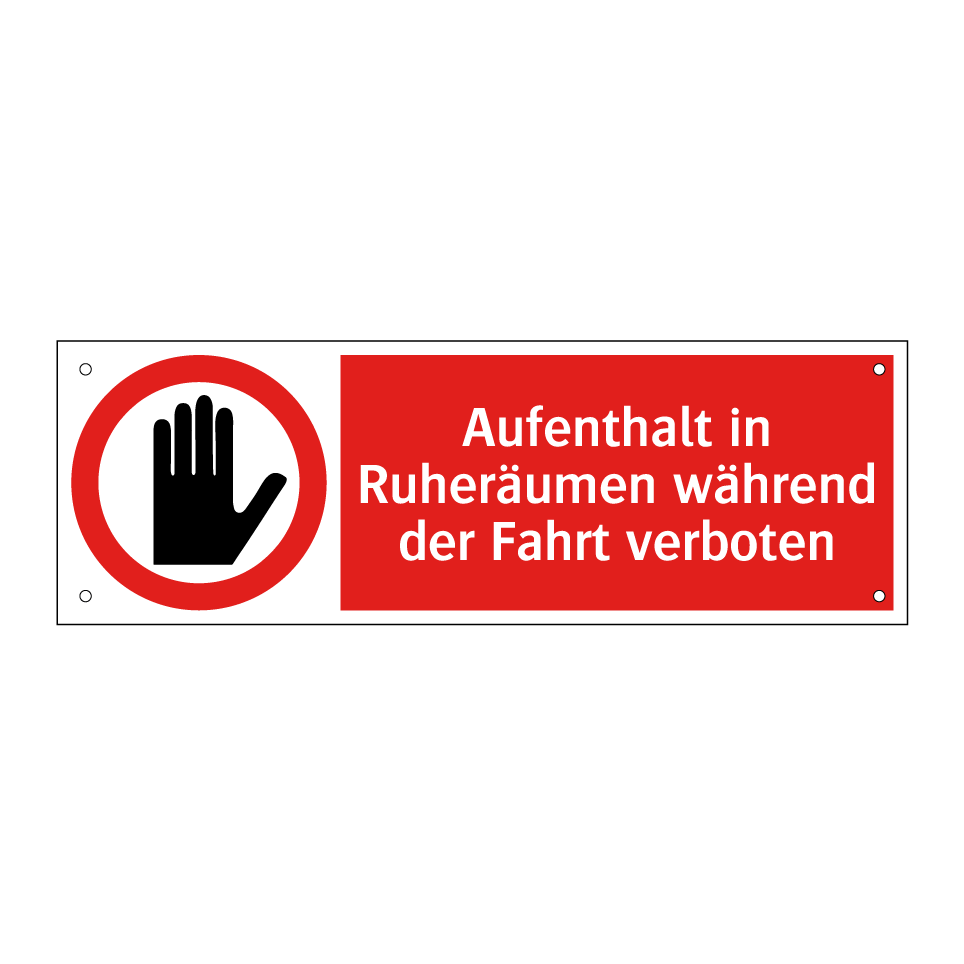 Aufenthalt in Ruheräumen während der Fahrt verboten