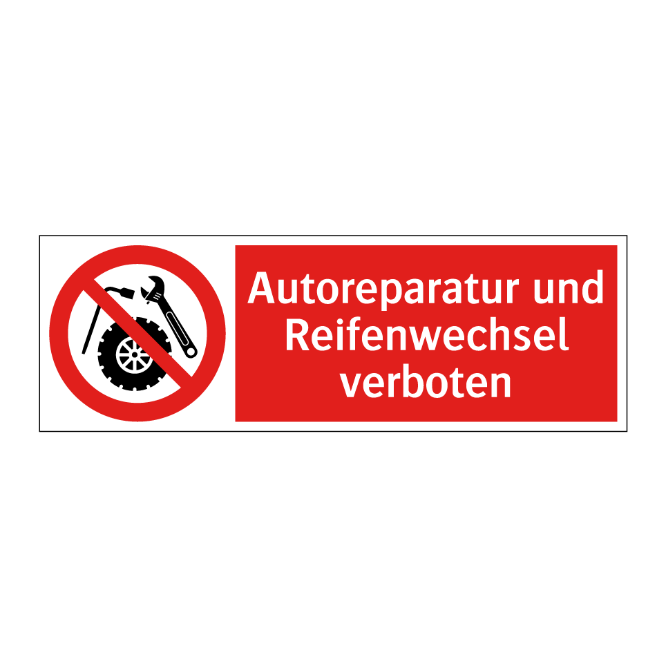 Autoreparatur und Reifenwechsel verboten