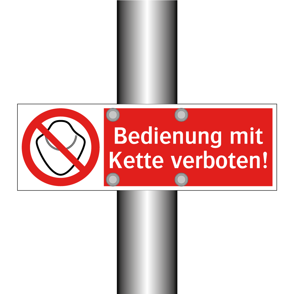 Bedienung mit Kette verboten!