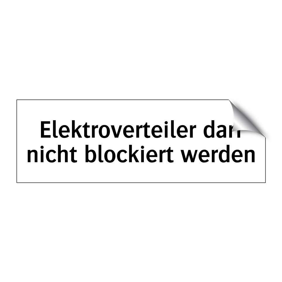 Elektroverteiler darf nicht blockiert werden