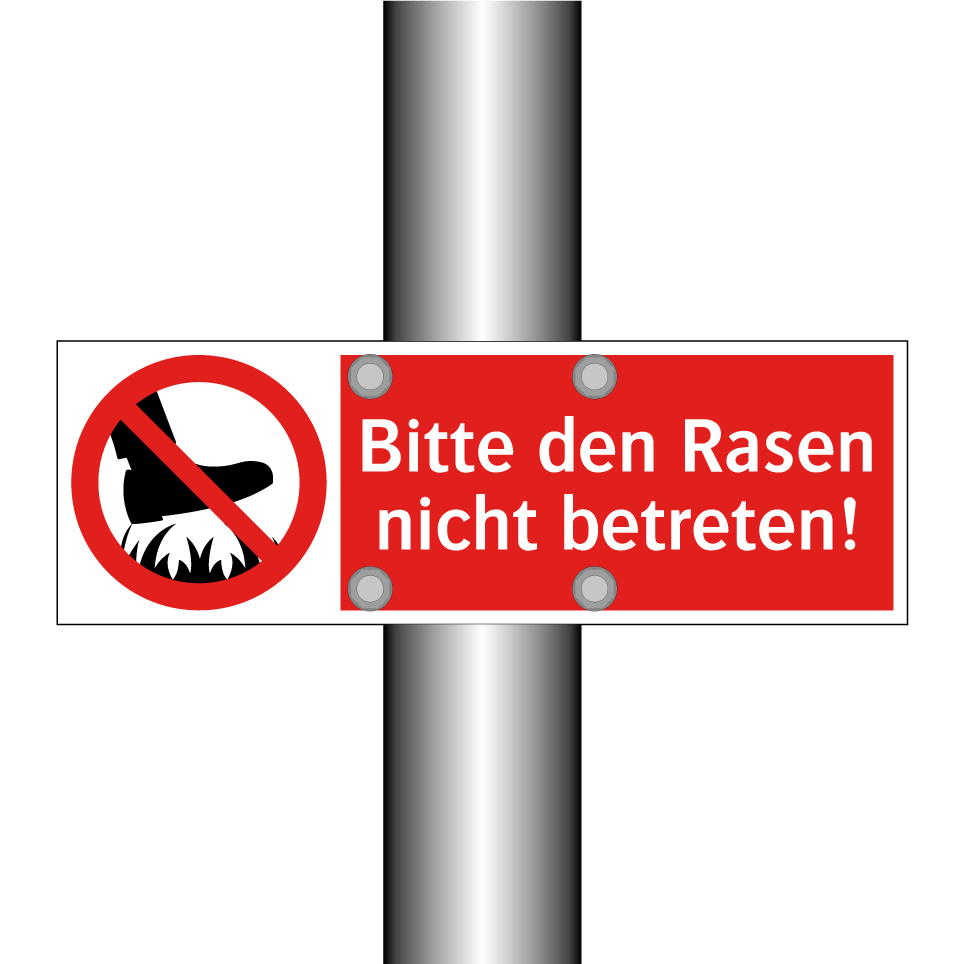 Bitte den Rasen nicht betreten!