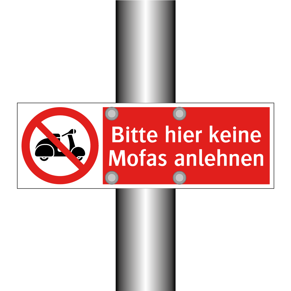 Bitte hier keine Mofas anlehnen