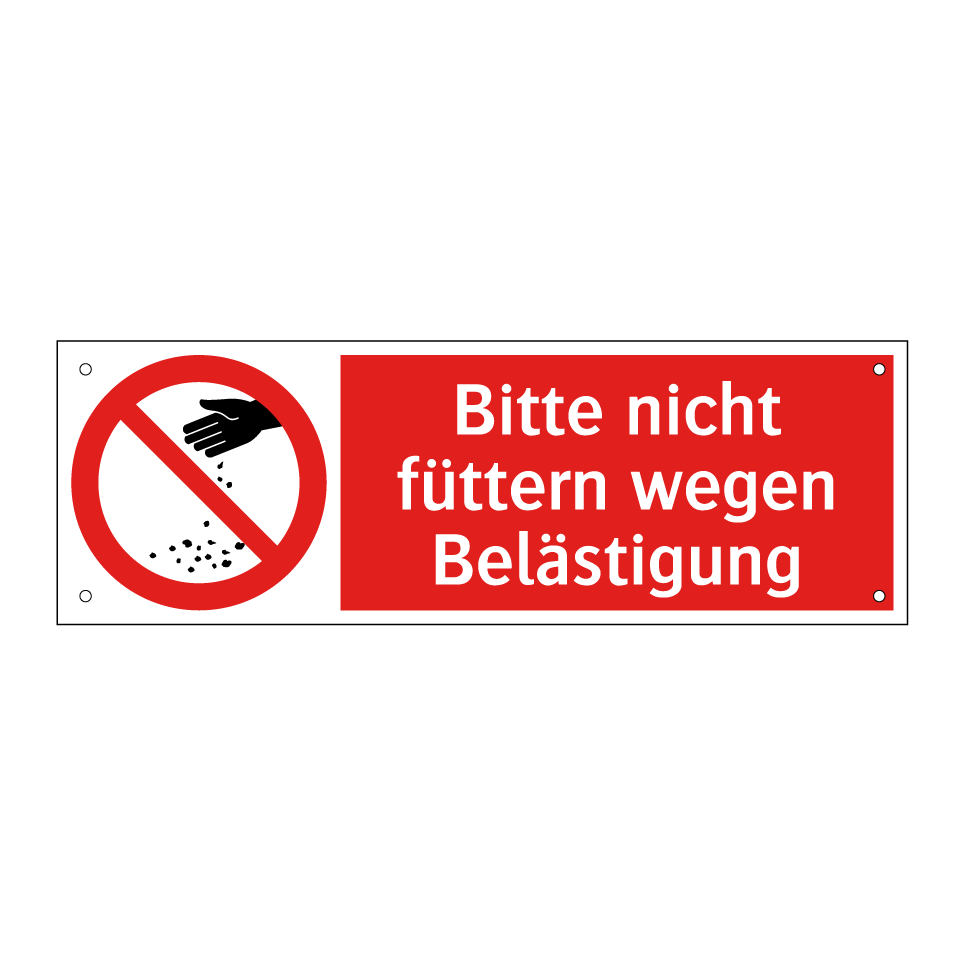Bitte nicht füttern wegen Belästigung