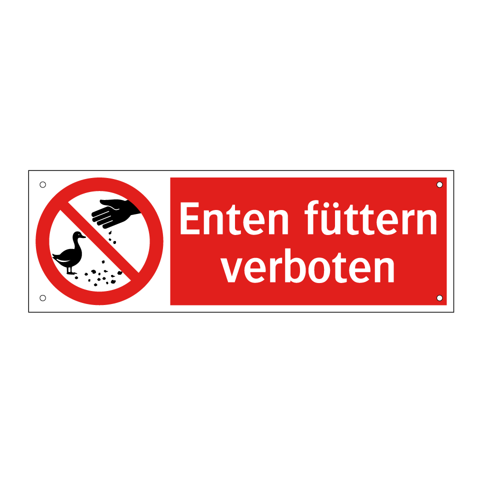 Enten füttern verboten