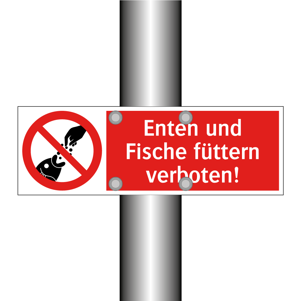 Enten und Fische füttern verboten!