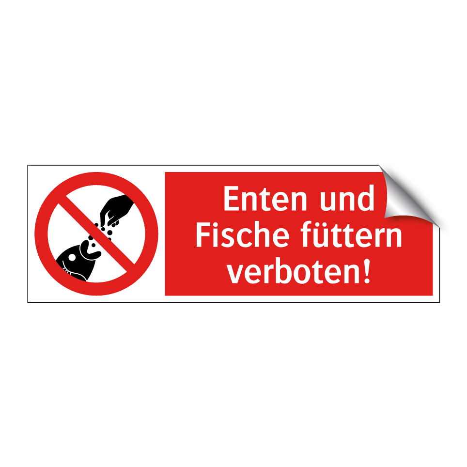 Enten und Fische füttern verboten!