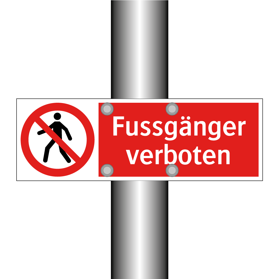 Fussgänger verboten