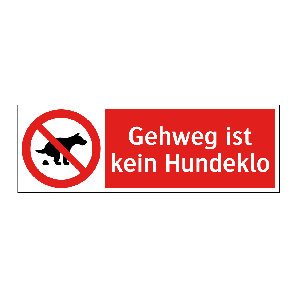 Gehweg ist kein Hundeklo