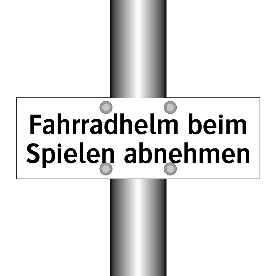 Fahrradhelm beim Spielen abnehmen