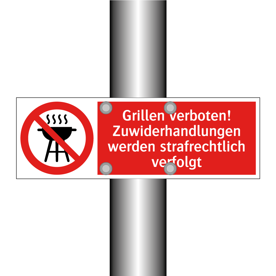 Grillen verboten! Zuwiderhandlungen werden strafrechtlich verfolgt