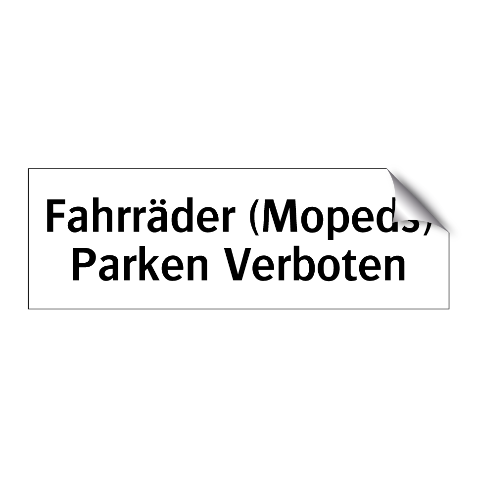 Fahrräder (Mopeds) Parken Verboten
