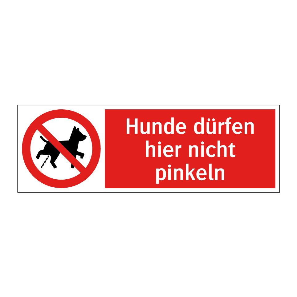 Hunde dürfen hier nicht pinkeln