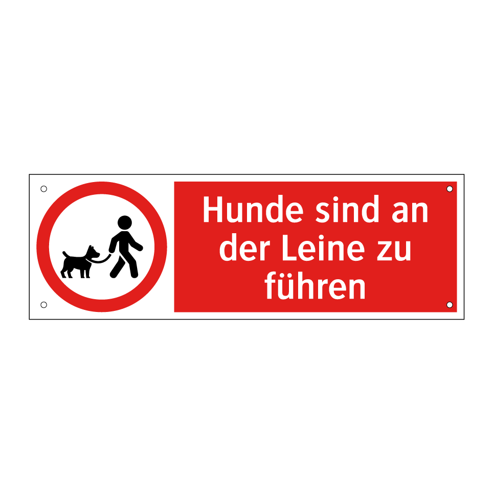 Hunde sind an der Leine zu führen