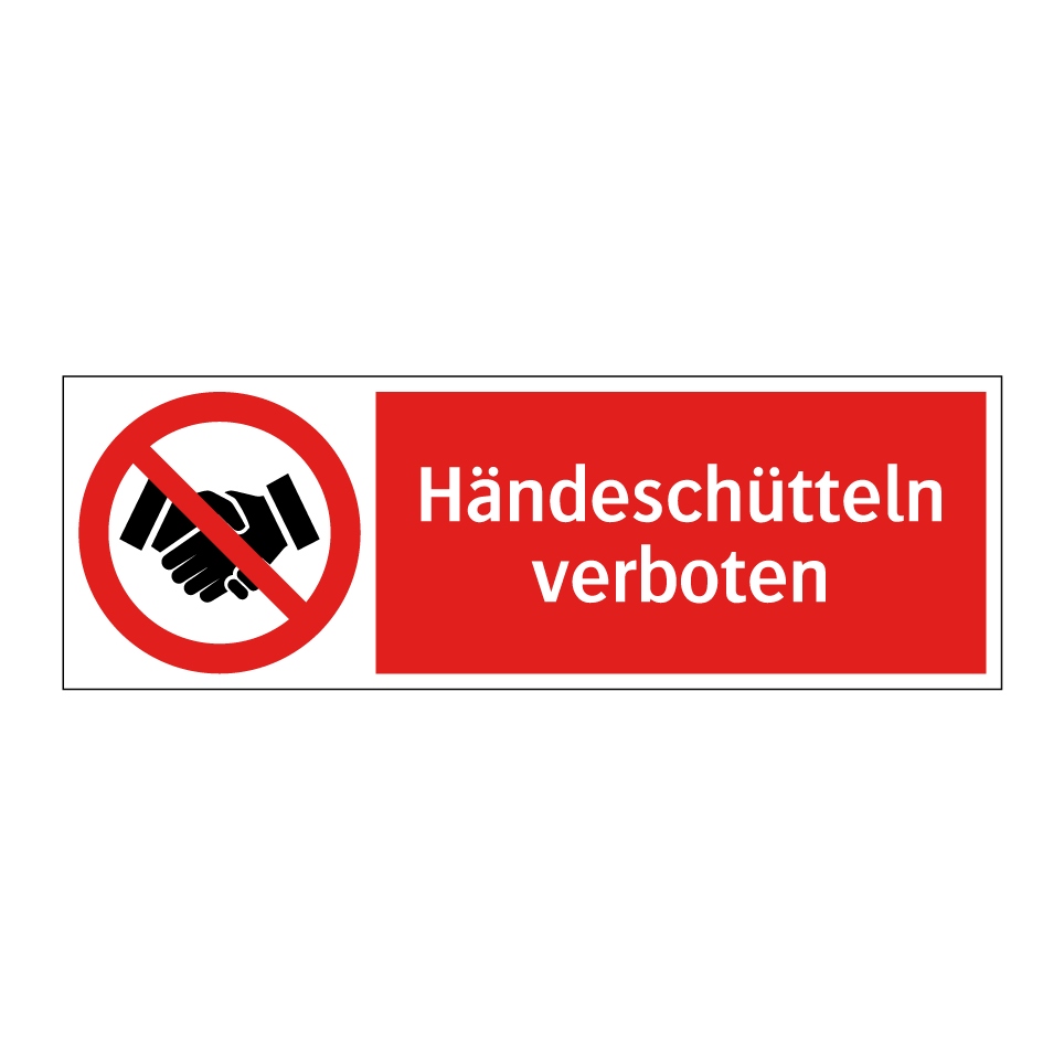 Händeschütteln verboten